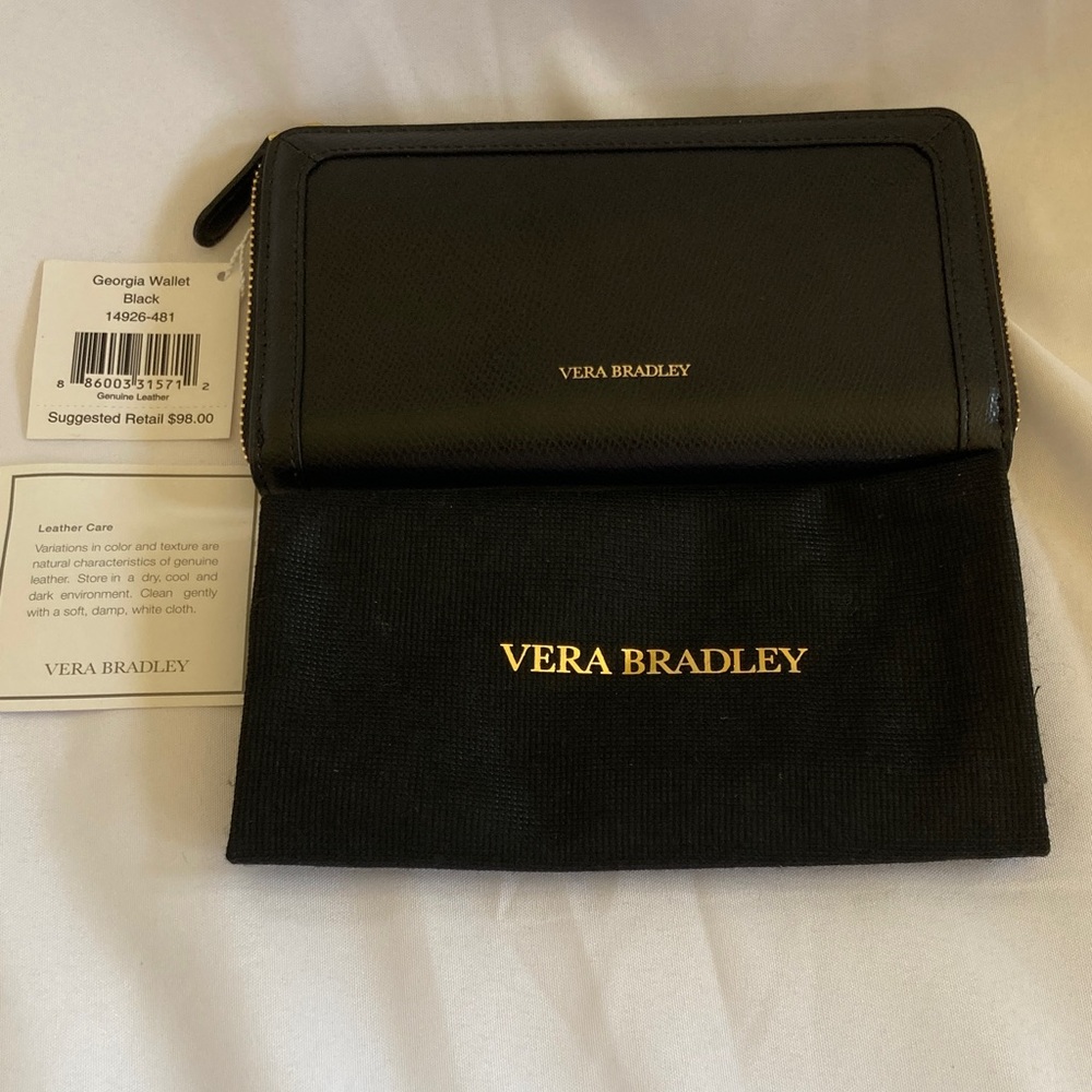 Vera Bradley Black Georgia Wallet